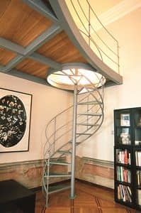 BC.07, Iron spiral staircase with wooden loft
