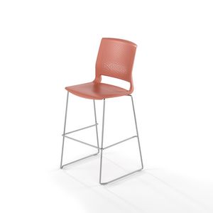 Bea SA, Metal stool, with polypropylene shell