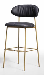 Blom-SG, Upholstered stool with metal base