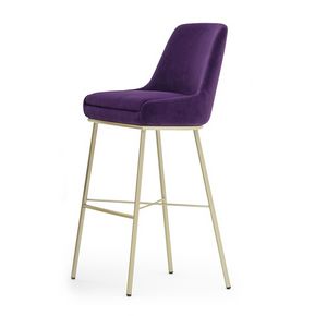 Danielle 03685, Metal stool, with foamed seat and back