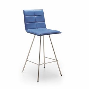 Iris-SG65, Padded stool with metal legs