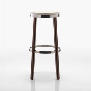 Juno, Aluminum stool with integrated cushion