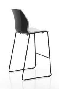 Kalea stool sled, Polypropylene stool with sled base