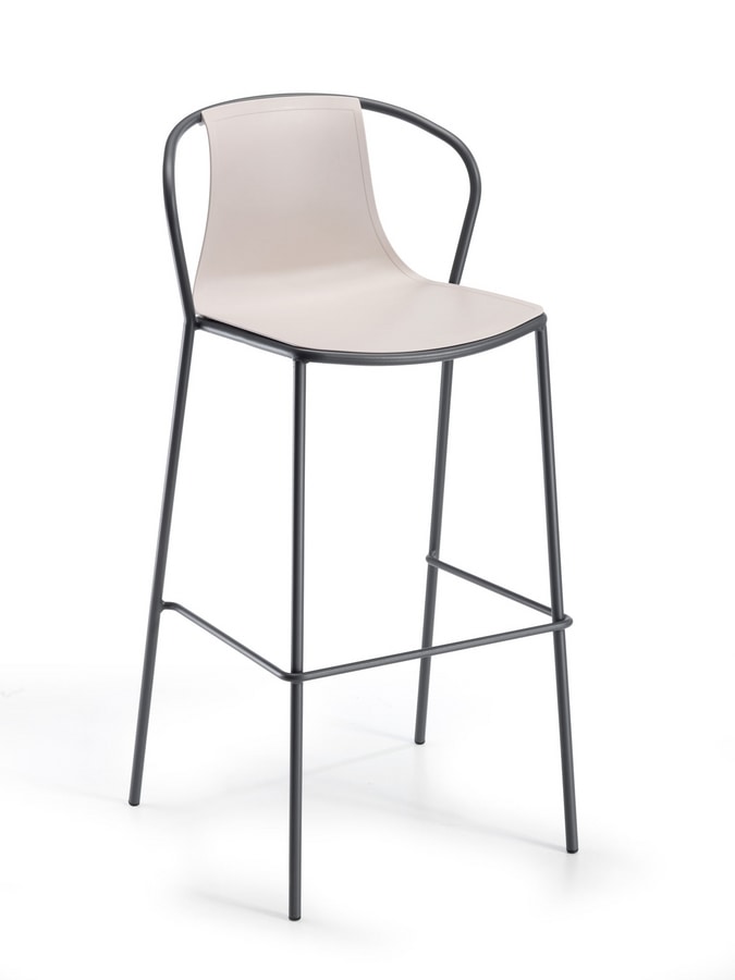 Kasia ST, Stackable stool, ideal for contract use