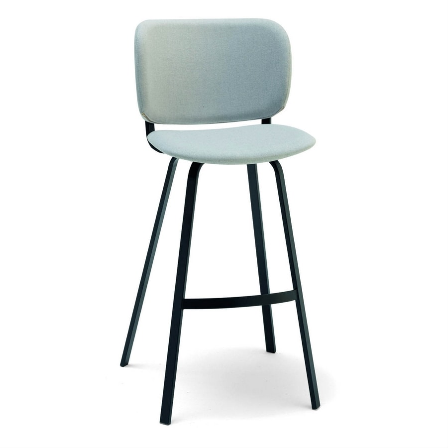 Lola SGF, Modern metal stool, upholstered