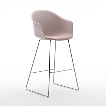 Máni Armshell plastic ST SL, Sled base stool