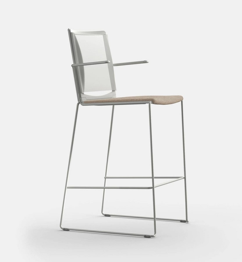 Stackable Stool With Mesh Back Idfdesign, Wire Mesh Bar Stools With Backs