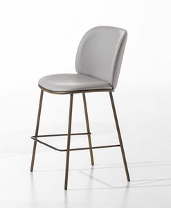 Sinuosa-SG, Metal stool, with soft shapes