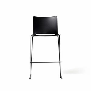 Slim stool, Colored stool, in metal, for break areas, bars, kitchens