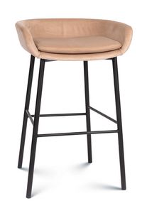 Willy, Stool with low padded backrest