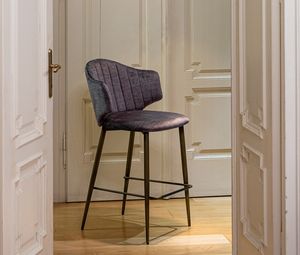 Wind-M SG, Metal stool, with enveloping backrest