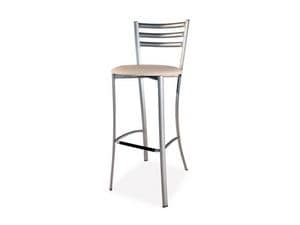 671, Barstool for kitchen, in steel, simple and practical