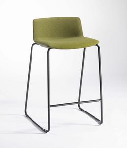 Jubel Stool BST, Metal stool with low backrest