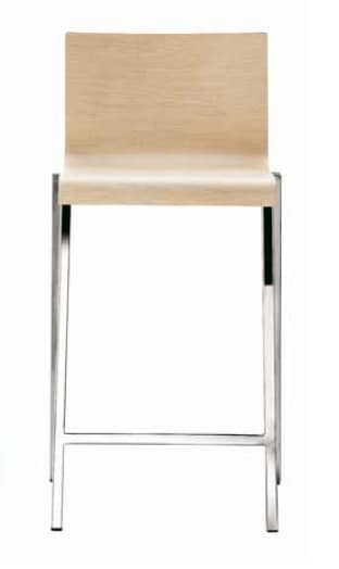 Kuadra-SGA SGB, Metal stool with wooden shell