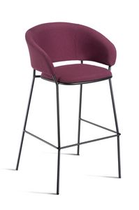 Nuta Light Plus Stool 67/77, Upholstered stool, available in two heights