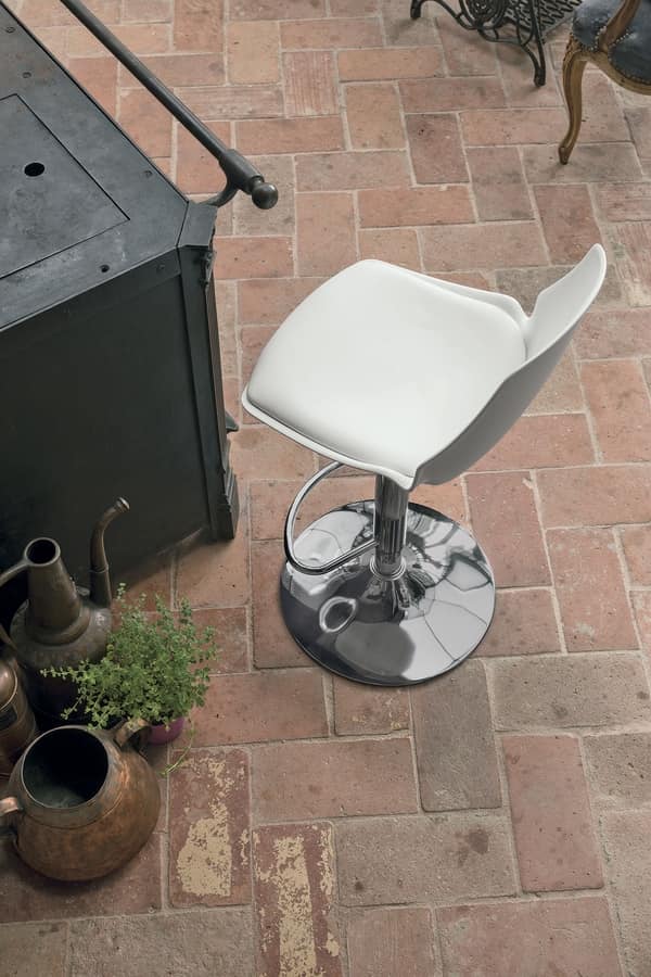 VALENCIA SG193, Stool in chromed metal and polypropylene