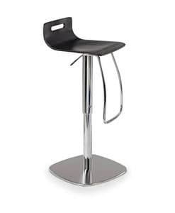 1609, Swivel stool with gas lift, with footrest