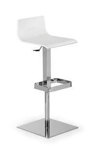1610, Steel stool with height adjustable suited for bars