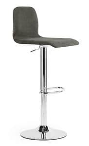 CIAO SG, Stool in chromed metal, with adjustable height