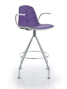 EPOCA EP12, Upholstered stool with armrests for modern environments