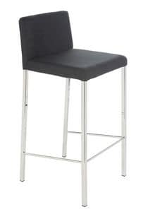 Follina chrome stool, Metal stool for bar