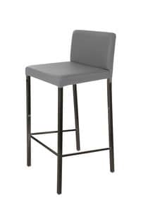Follina stool black chrome, Chrome metal stool suited for bar