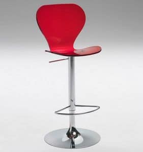 Mademoiselle 4, Height-adjustable stool for bars and restaurants
