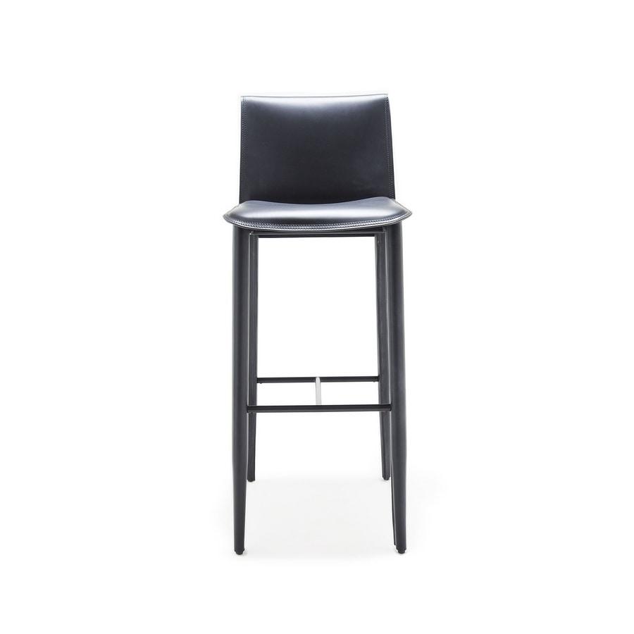 Relaix Bar, Stool completely covered in full grain leather