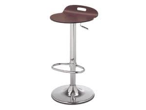 SG 339, Metal stool with wooden seat, for Kitchen