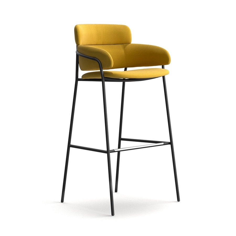 Strike ST, Modern and robust stool, various coatings, for bars