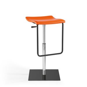 Tom SG, Eco-leather barstool with adjustable height, for Kitchen