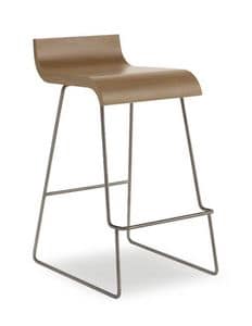 DRINK/L, Contemporary barstool with steel base and honeycomb seat