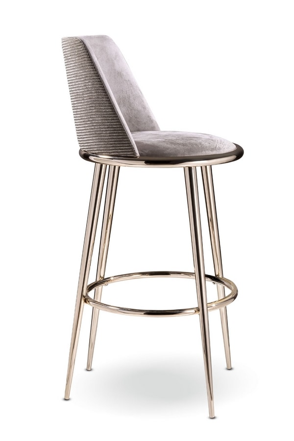 Aurora barstool, Upholstered stool