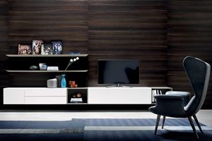 GRAPHOS PLUS 164, Wall system for living room with shelves