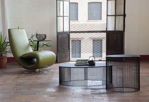 ANDRA, Round coffee tables for living rooms, made of metal
