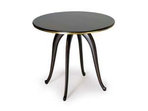 Art.453 small-table, Small round table with classic lines, in beechwood
