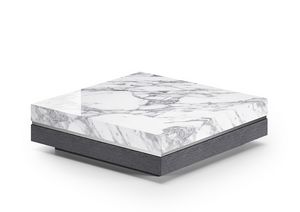 Alterego coffee table, Squared coffee table with rigorous shapes