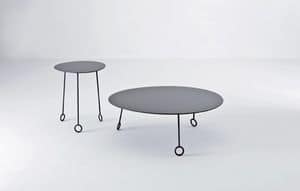Stone River, Design coffee table with laminate top, steel legs