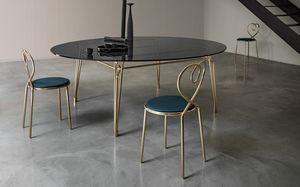 Botany Dining Table, Dining table with glass top