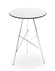 Break, Modern table with metal base, for hotels and restaurants