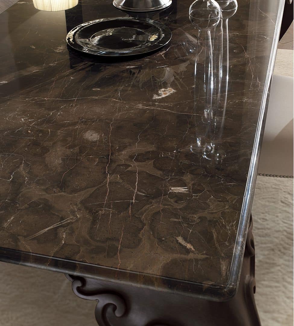 George table, Table with aluminum legs, granite top
