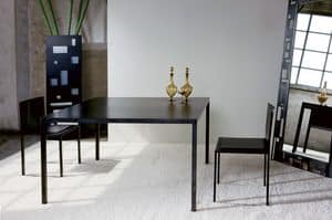 Ernesto Natural, Metal table, with a minimal design, customized to the millimeter