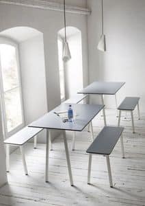 Format, Table with metal frame, laminate top