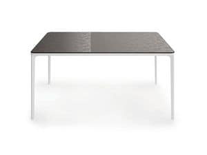Slim 10, Essential table with metal structure, for stay