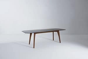 Bill, Table with wooden base Modern kitchen