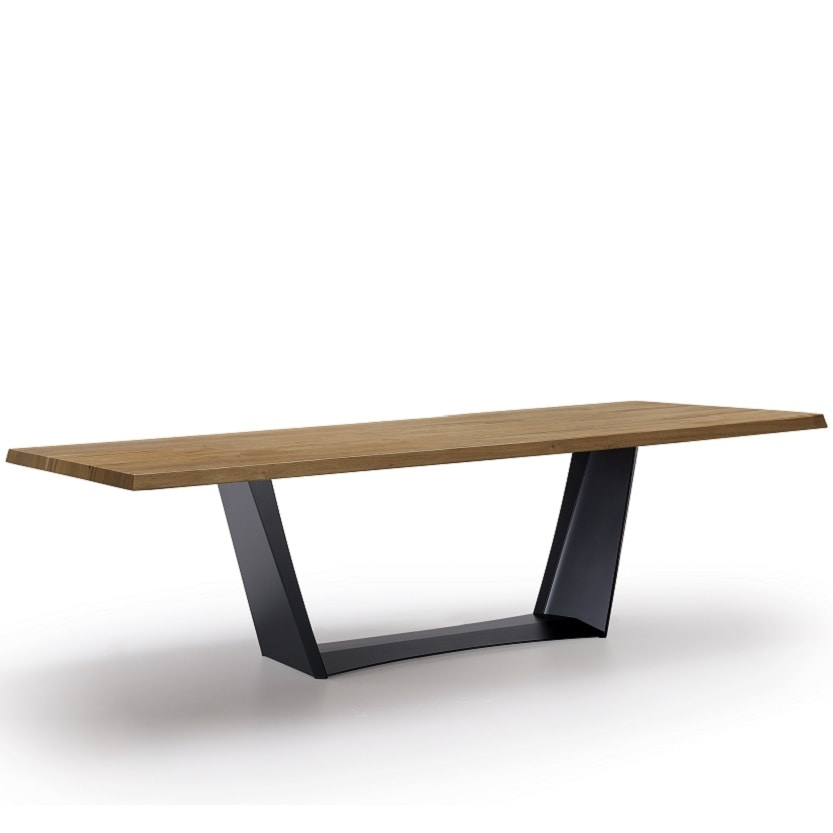 Antiqua-U, Table with solid wood top, fixed or extendable