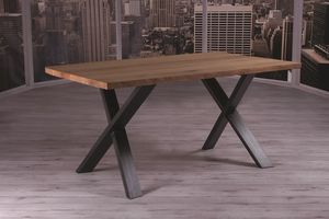 Cross, Dining table with thick wooden top