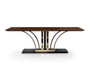 Dilan Glam Art. D04, Elegant rectangular dining table, glossy finish