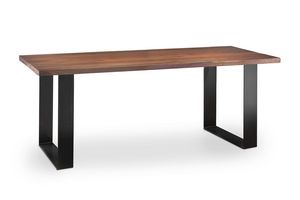 Duo, Table with solid oak top