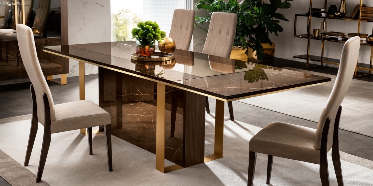 ESSENZA table, Dining table, fixed or extendable
